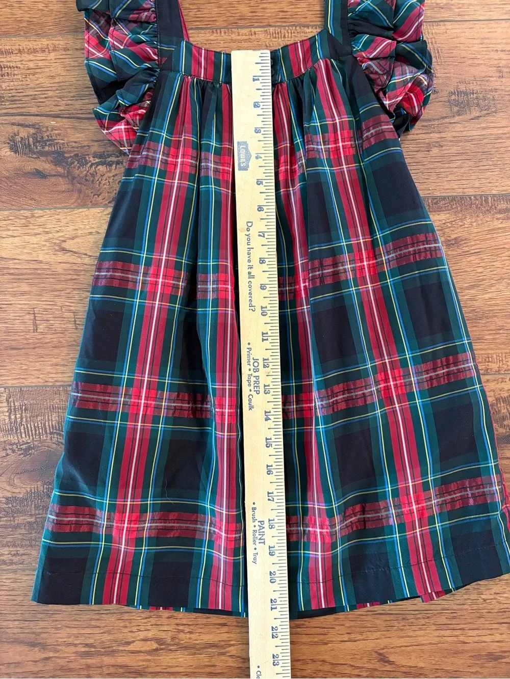 Vineyard Vines Girls XS Holiday Tartan Plaid Ruffle Sleeve Dress